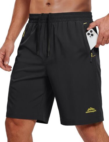 MAGCOMSEN Men's Hiking Shorts 7" Quick Dry Athletic Shorts with Zipper Pockets for Gym, Workout, Basketball, Running in Kuwait