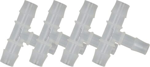 T shape plastic (pp polypropylene) 3 way barb fitting 5/16" quick connect to air hose, oxygen tubing, water pipe (Pack of 10 pcs) in Kuwait