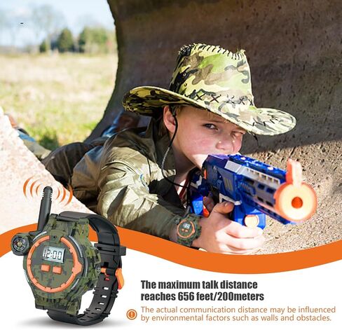 Rechargeable Walkie Talkies for Kids, Two-Way Radio Walky Talky with Flashlight Children Long Range, 2 Pack Interphone Toy for Kids Age 6-12 Outdoor Game for Kid Ages 4-8 Gifts for Boy in Kuwait