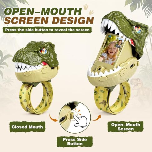 Dinosaur Video Walkie Talkies for Kids 2 Pack, Dinosaur Toys for Kids 3-12 in Saudi Arabia