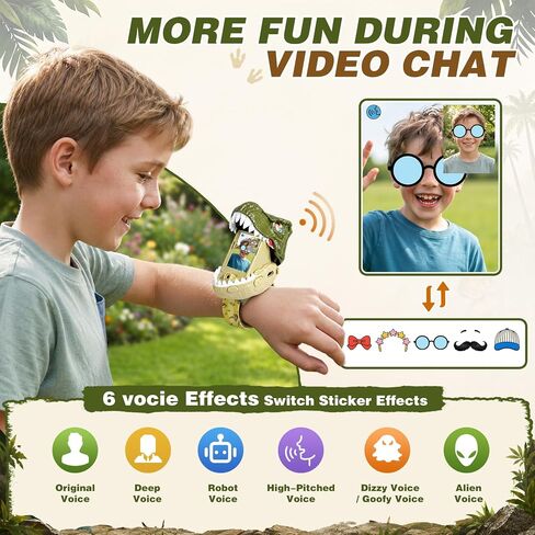 Dinosaur Video Walkie Talkies for Kids 2 Pack, Dinosaur Toys for Kids 3-12 in Saudi Arabia