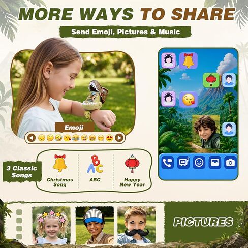 Dinosaur Video Walkie Talkies for Kids 2 Pack, Dinosaur Toys for Kids 3-12 in Saudi Arabia