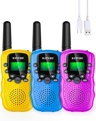 BATURU Rechargeable Walkie Talkies for Kids 3 Pack, 3-Mile Long Range in Kuwait