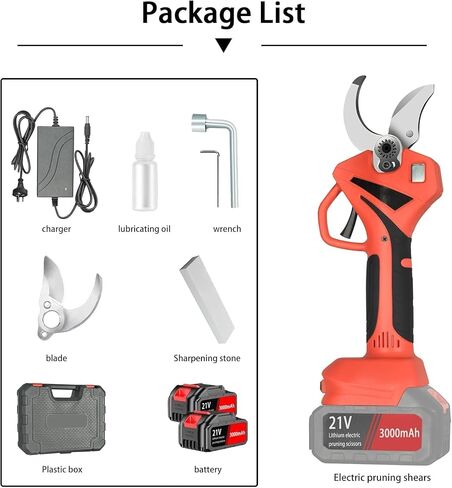 Cordless Electric Pruning Shears w/ SK5 Carbon Steel Blades, 1.57″ Cutting Diameter for Garden, Orchard, Vineyard, Shrub & Tree Trimming in Saudi Arabia