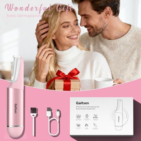 Dermaplane Razor for Women Face Sonic Edge Dermaplaning Tool, Soft Pink in Kuwait