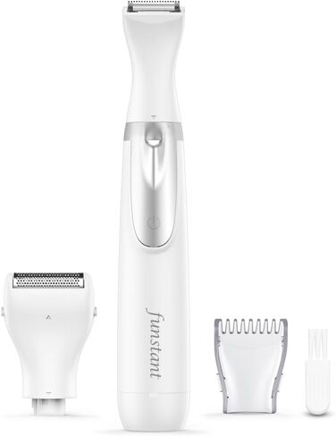 Bikini Trimmer with Built-in LED, Funstant Electric Razor for Women with Comb, Cordless Safe Hair Trimmer Floating Foil for Dry Use, Personal Shaver for Pubic Hair, Delicate Private Area in Kuwait