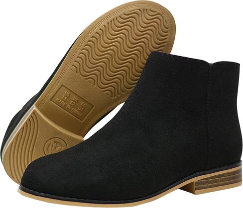 FLYFUPPY Girls Boots Ankle Boots for Girls Side Zipper Short Suede Booties Fashion Boots for Toddler/Little/Big Kids in Kuwait