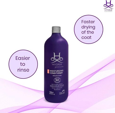 Hydra Professional Moisturizing Dog Conditioner, Oatmeal Hair Conditioner for Dogs and Cats, Suitable for All Breeds and Coat Types, Promotes Shine in Kuwait