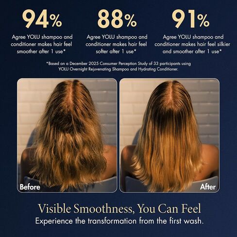 YOLU - Deep Conditioner for Damaged Hair - Japanese Overnight Hydrating Conditioner - Frizz Control Detangler with Tuberose - Fragrance of Neroli & Jasmine - 10.5 oz in Kuwait