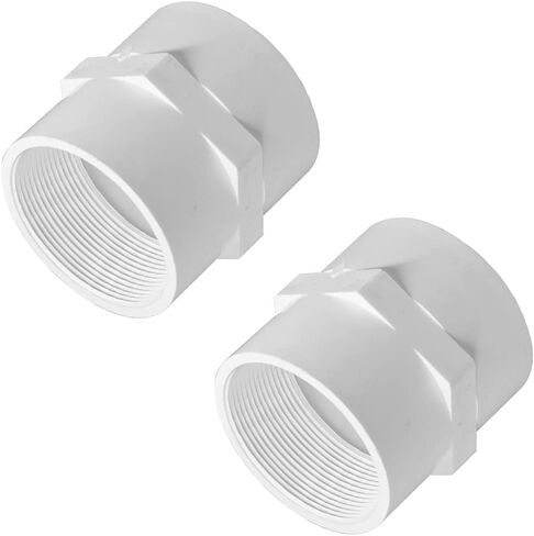 1" PVC Pipe Fitting Adapter Connector Union Coupling Schedule 40 (Slip Socket x NPT Female Pipe Thread), Pack of 10 in Kuwait