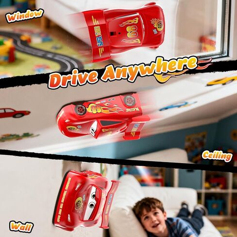 JOI MEW Lightning Wall Climbing RC Car, 360° Rotating Toy with DIY Stickers in Kuwait