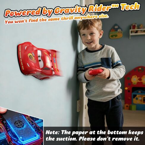 JOI MEW Lightning Wall Climbing RC Car, 360° Rotating Toy with DIY Stickers in Kuwait