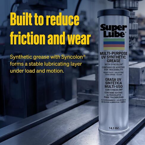 Super Lube 41150/UV Synthetic UV Grease (NLGI 2), 14.1 oz Cartridge, Translucent White in Kuwait