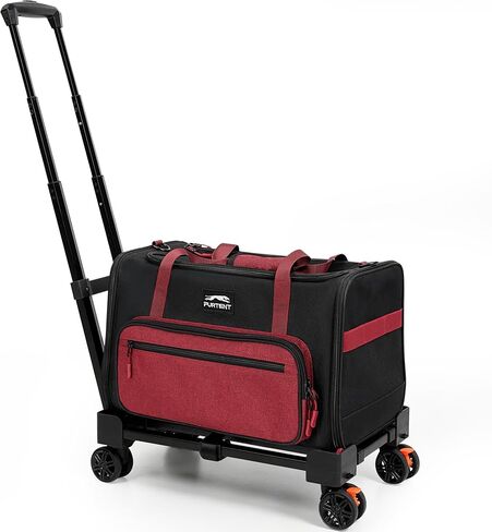 Cat Carrier with Wheels, Airline Approved Soft Sided Pet Carrier in Kuwait