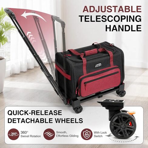 Cat Carrier with Wheels, Airline Approved Soft Sided Pet Carrier in Kuwait