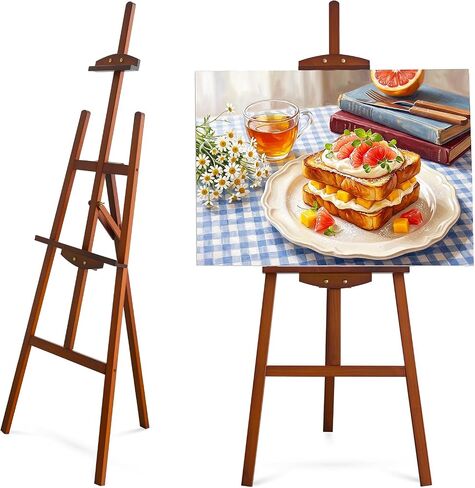 Black Wooden Easel for Painting & Sign, Pine Standing Easel for Painting in Saudi Arabia