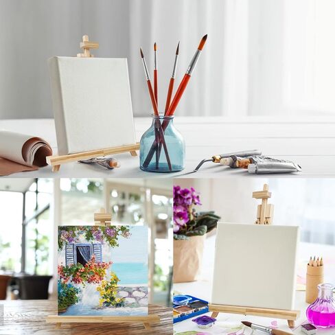 CONDA 25'' Folding Wooden Tabletop Easel for Painting, Hold Canvas up to 23 Inches, Portable A-Frame Artist Desktop Painting Stand, Photo Picture Sign Holder in Kuwait