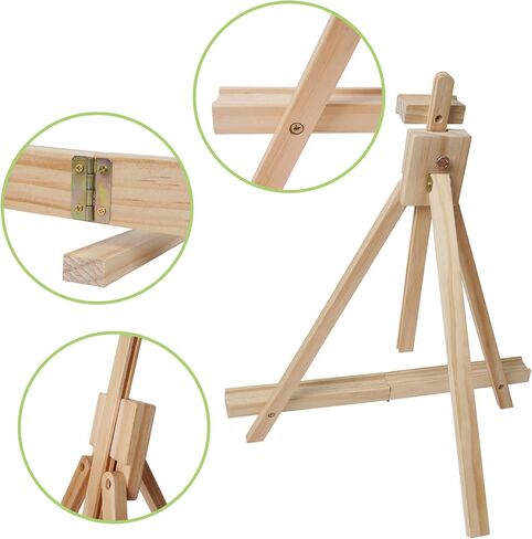CONDA 25'' Folding Wooden Tabletop Easel for Painting, Hold Canvas up to 23 Inches, Portable A-Frame Artist Desktop Painting Stand, Photo Picture Sign Holder in Kuwait