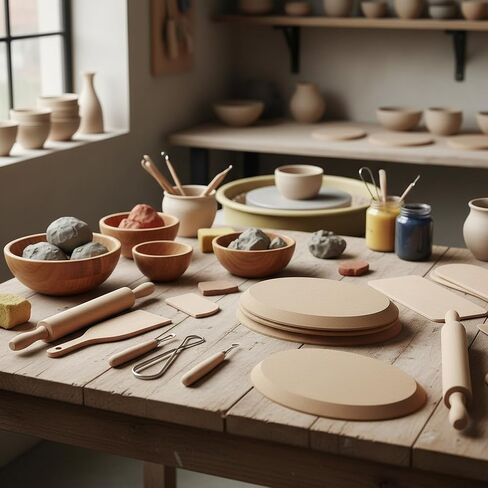 Wooden Pottery Mold Tools for Round Handbuilding, 6 Pcs, 5-10.9 in in Saudi Arabia