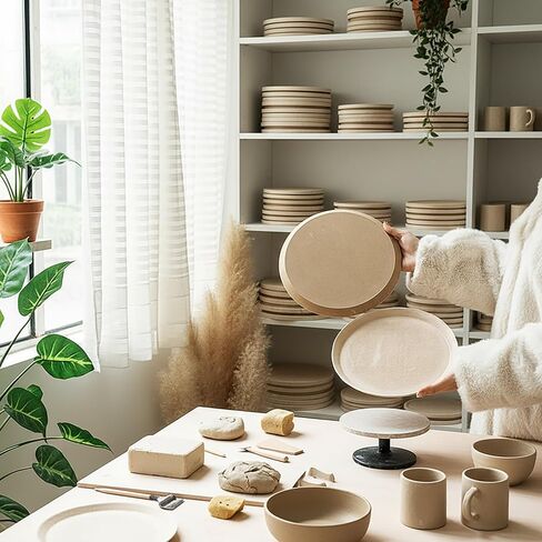 Wooden Pottery Mold Tools for Round Handbuilding, 6 Pcs, 5-10.9 in in Saudi Arabia