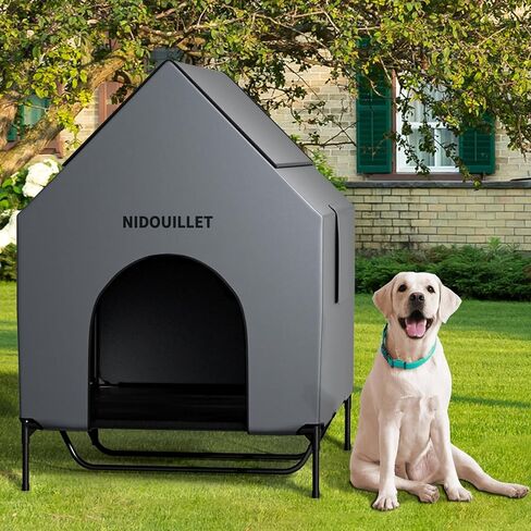 Dog House Outdoor Large Dog House 48 Inch Weatherproof Kennel with Bed in Saudi Arabia
