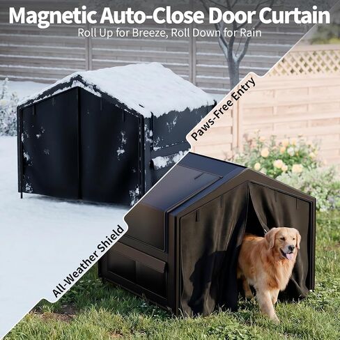 LATIBELL Waterproof Large Outdoor Dog Tent with Magnetic Door Mesh Windows in Kuwait