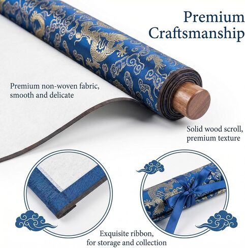 Chinese Calligraphy Set Water Writing Cloth Kit Magic Canvas Paint in Kuwait