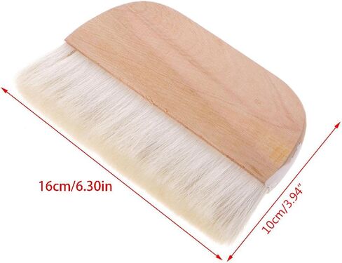 Handmade Rice Paper Pasting Brush for Calligraphy Painting Mounting, Wool Bristles with Wooden Handle, 6.3 Inch Width for Paste Application and DIY Art Craft in Saudi Arabia