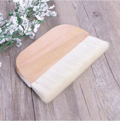 Handmade Rice Paper Pasting Brush for Calligraphy Painting Mounting, Wool Bristles with Wooden Handle, 6.3 Inch Width for Paste Application and DIY Art Craft in Saudi Arabia