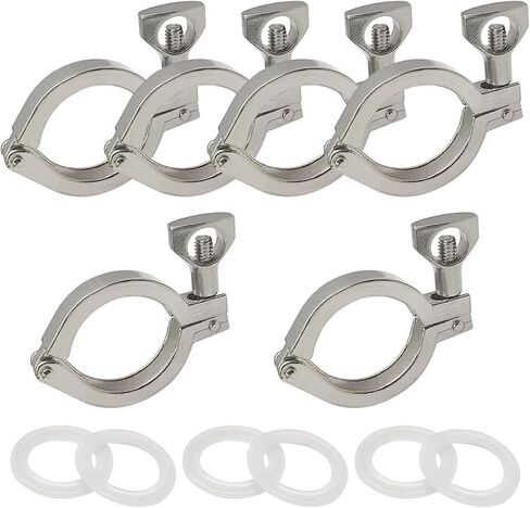 Stainless Steel 1.5 inch Tri Clamp Clover with Wing Nut for Ferrule TC 1.5" Single Pin Heavy Duty 6PCS in Kuwait
