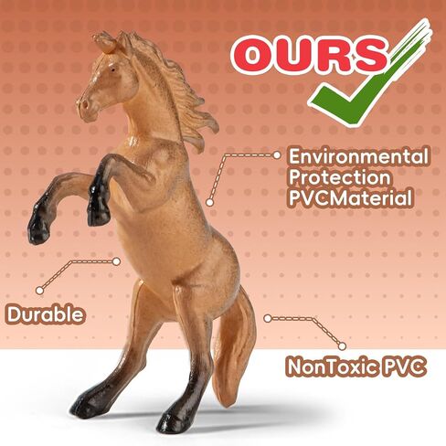 60 Pcs Horse Toys Set with Gift Box, Realistic Mini Plastic Horse Figurines in Kuwait