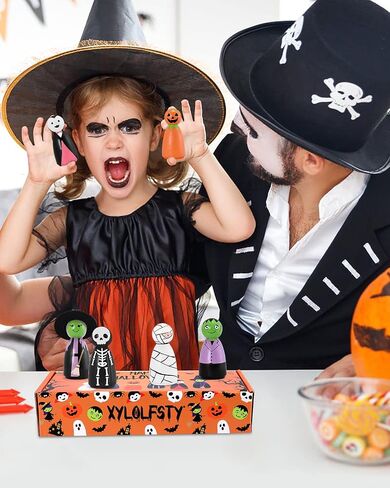 Xylolfsty Halloween Peg Dolls Halloween Party Favor Gift in Kuwait