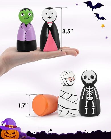 Xylolfsty Halloween Peg Dolls Halloween Party Favor Gift in Kuwait