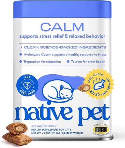 Native Pet Cat Calming Treats - Chicken Flavored Calming Chews for Cats in Kuwait