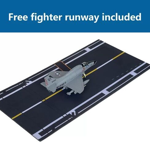 1/72 Scale A-4 Skyhawk Model Airplane with Rotatable Stand and a Runway Mat in Saudi Arabia