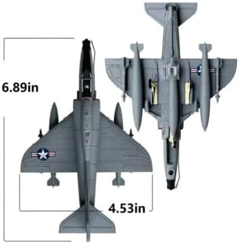 1/72 Scale A-4 Skyhawk Model Airplane with Rotatable Stand and a Runway Mat in Saudi Arabia