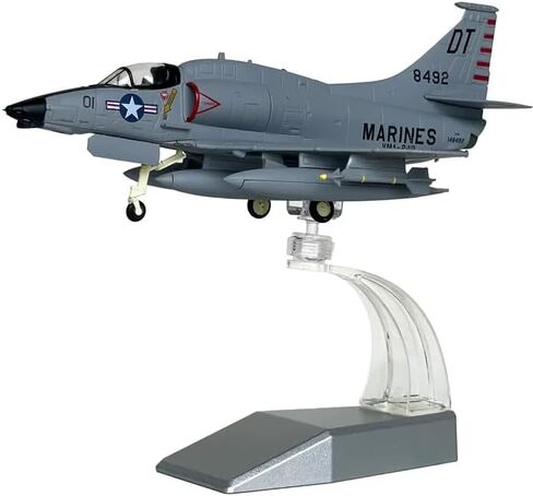 1/72 Scale A-4 Skyhawk Model Airplane with Rotatable Stand and a Runway Mat in Saudi Arabia
