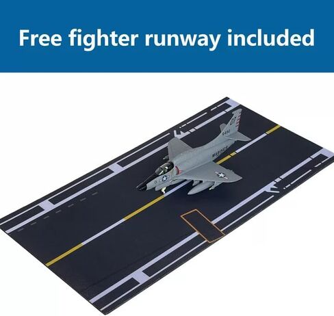 1/72 Scale A-4 Skyhawk Model Airplane with Rotatable Stand and a Runway Mat in Saudi Arabia
