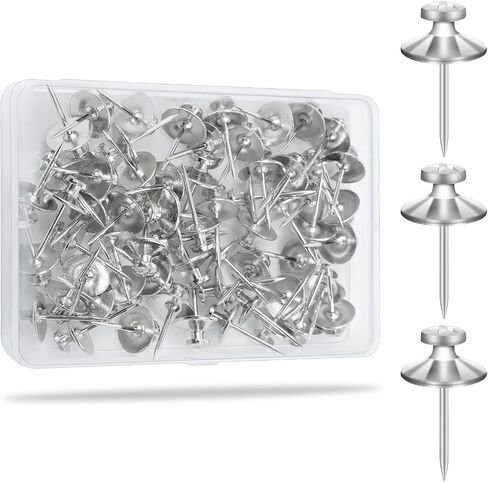 KURUI 60Pcs Metal Thumb Tacks for Wall, Heavy Duty Picture Hanging Nails in Saudi Arabia