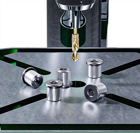 (5 Pack) Press Fit Drill Guide Bushings 0.250" ID x 0.472" Flanged OD x 0.375" Length, Made of Steel in Kuwait