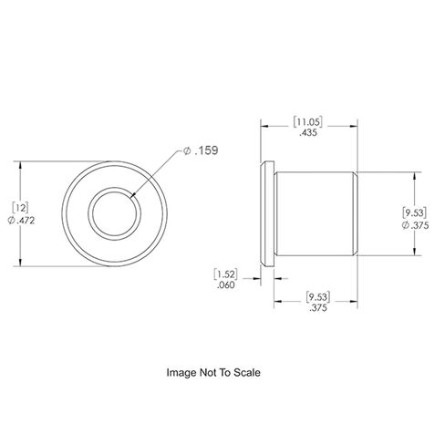 (5 Pack) Press Fit Drill Guide Bushings 0.250" ID x 0.472" Flanged OD x 0.375" Length, Made of Steel in Kuwait