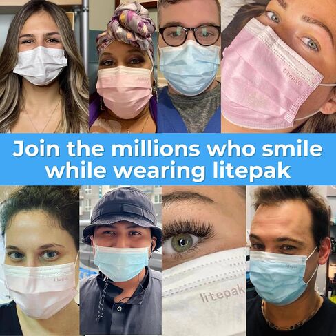 Litepak 2,000 Disposable Face Masks - Breathable Face Mask for Home, Office in Kuwait