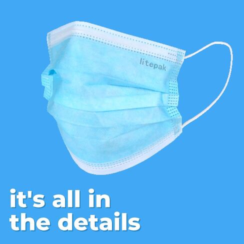 Litepak 2,000 Disposable Face Masks - Breathable Face Mask for Home, Office in Kuwait