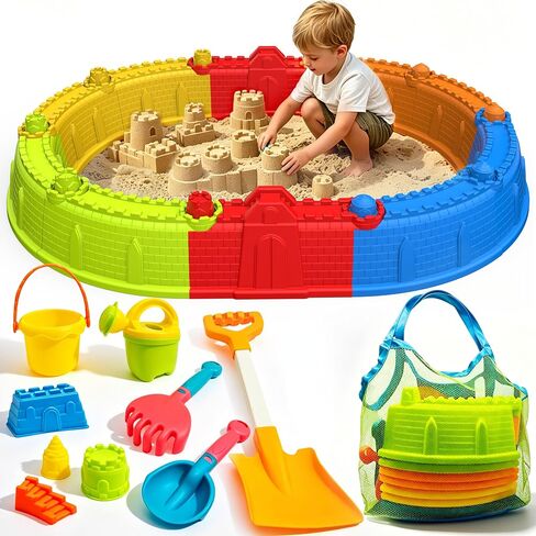 Elovien Sand Castle Building Kit, Portable Sandbox with Giant Castle Walls in Saudi Arabia