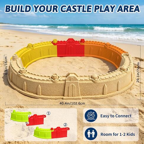Elovien Sand Castle Building Kit, Portable Sandbox with Giant Castle Walls in Saudi Arabia