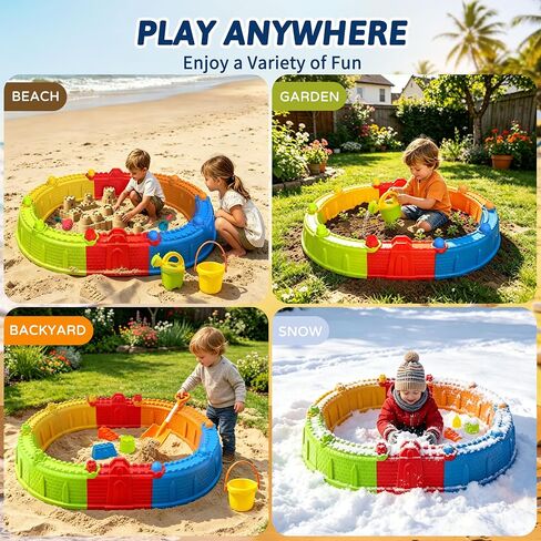 Elovien Sand Castle Building Kit, Portable Sandbox with Giant Castle Walls in Saudi Arabia