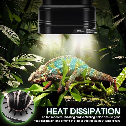 MECESOR Dual Reptile Light Fixture, Double Reptile Heat Lamp Fixture with Independent Thermostat Control & Timer Dimming Function Reflector Dome Lamp Fixture for Bearded Dragon, Lizard Terrarium in Saudi Arabia