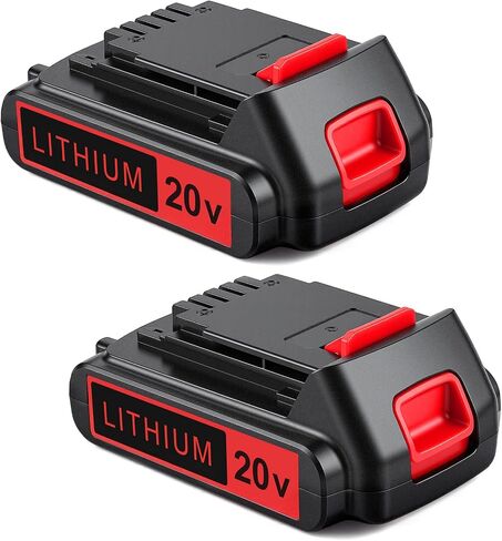 2Packs Replace Battery for Black and Decker 20v Lithium Battery 3000mAh LBXR20 LB20 LBX20 LB2X4020-OPE LBXR20B-2 Black Decker 20v Battery,UADCA in Kuwait