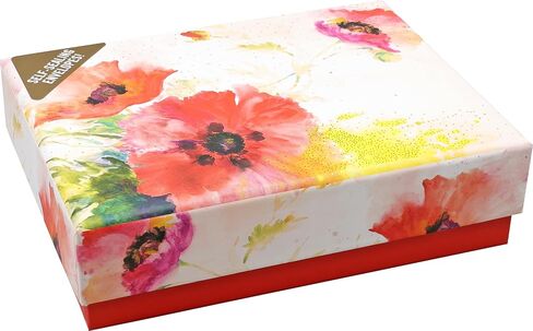 Watercolor Poppies Note Cards in Kuwait