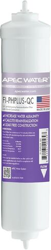 APEC 10" US Made High Purity Ph+ Calcium Carbonate Alkaline Filter with ¼" Quick Connect For Reverse Osmosis Water Filter System (For Standard System, Replacement Filter Only FI-PHPLUS-QC) in Kuwait